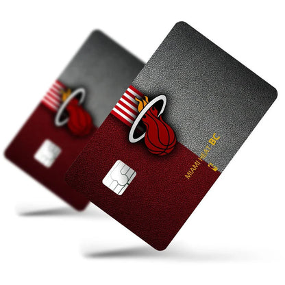 2 Pack Miami Heat Credit Debit Card Sticker Vinyl Decal Skin NBA Basketball Fan