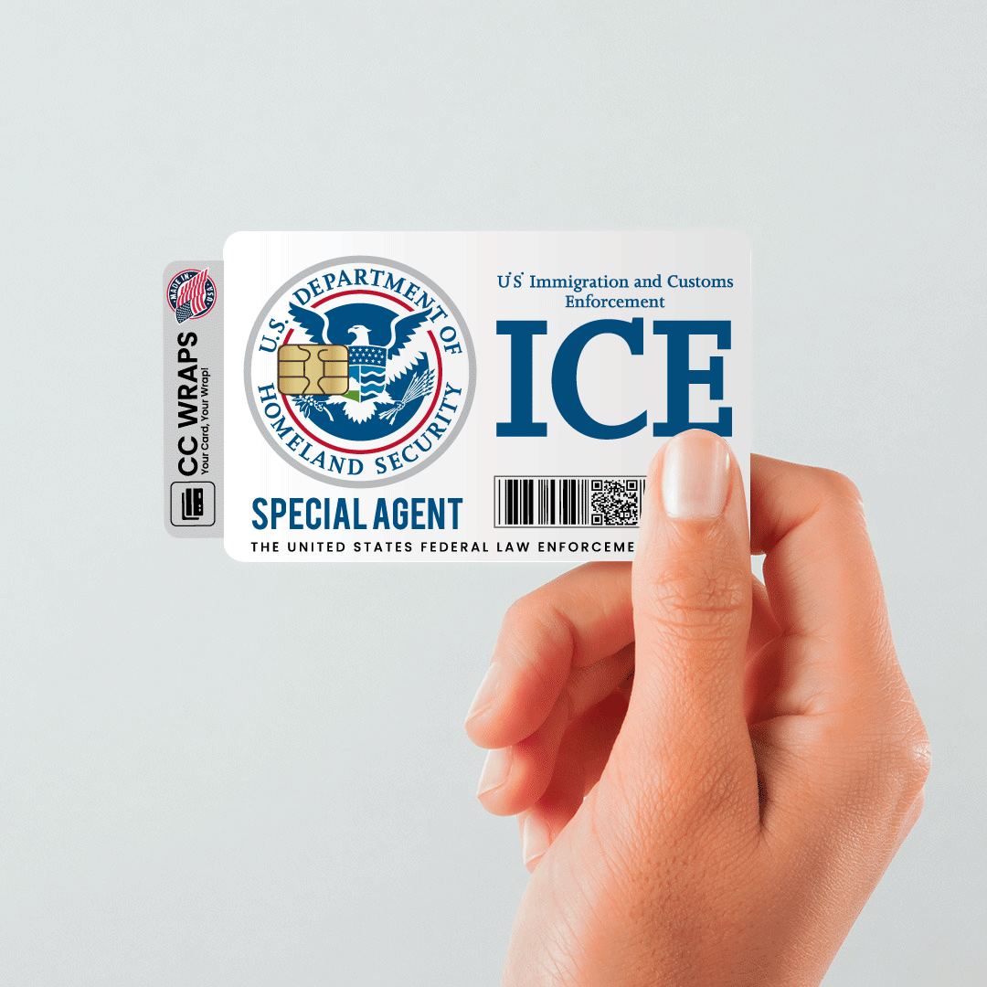 2 Pack ICE Credit Debit Card Sticker Durable Waterproof Vinyl Decal Durable Skin
