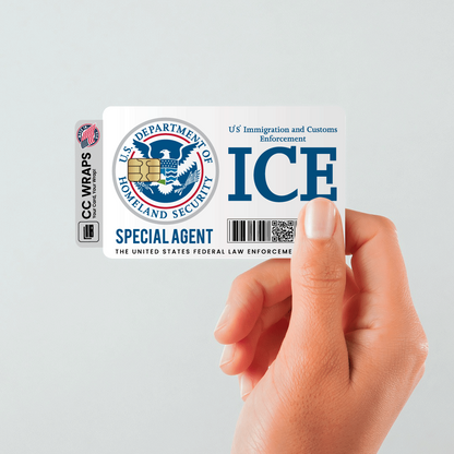 2 Pack ICE Credit Debit Card Sticker Durable Waterproof Vinyl Decal Durable Skin