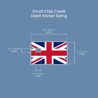 2 Pack Great Britain Flag Credit Debit Card Sticker Durable Vinyl Decal Durable