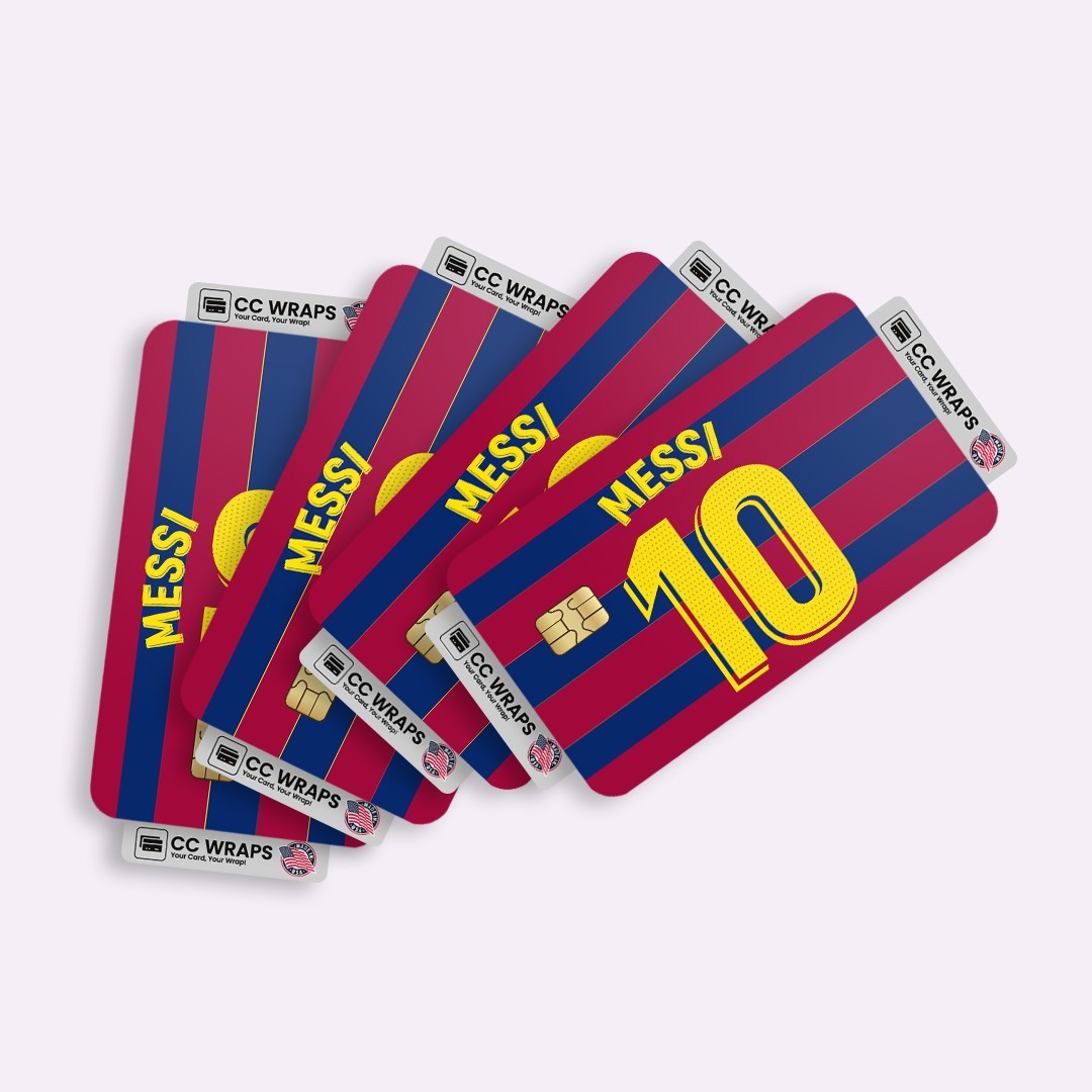 2 Pack Lionel Messi Credit Debit Card Sticker Vinyl Decal Skin Football Soccer