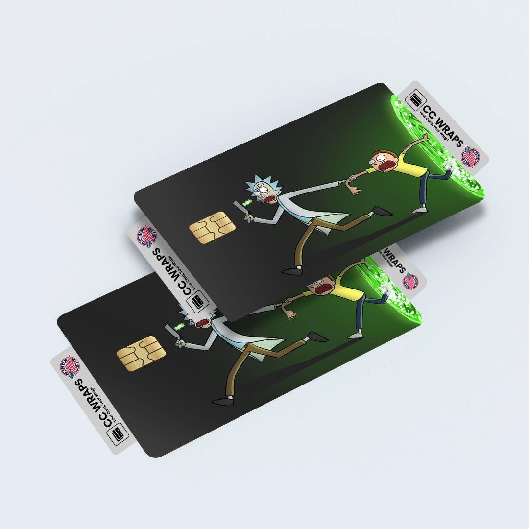 2 Pack Rick and Morty Credit Debit Card Sticker Vinyl Decal Skin Funny Cool