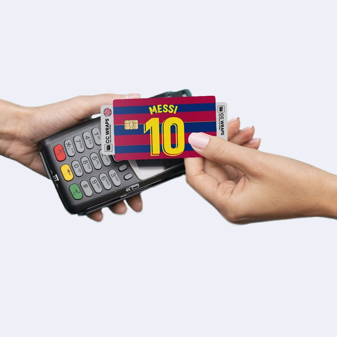 2 Pack Lionel Messi Credit Debit Card Sticker Vinyl Decal Skin Football Soccer