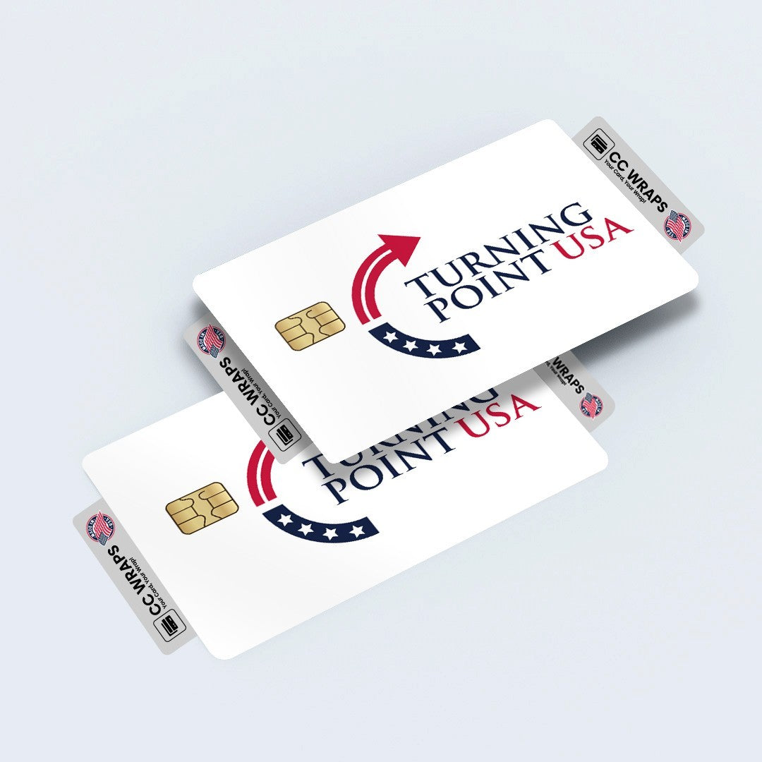 2 Pack Turning Point USA Credit Debit Card Sticker Vinyl Decal Skin Patriotic