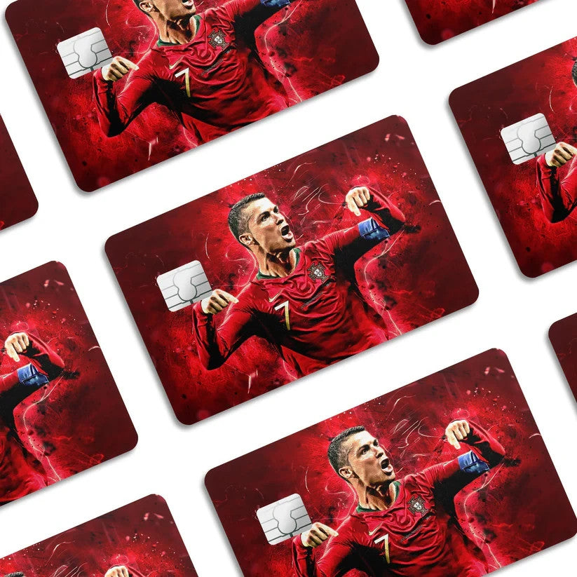 2 Pack Sports CR7 Portugal Credit Debit Card Sticker Vinyl Decal Skin Football