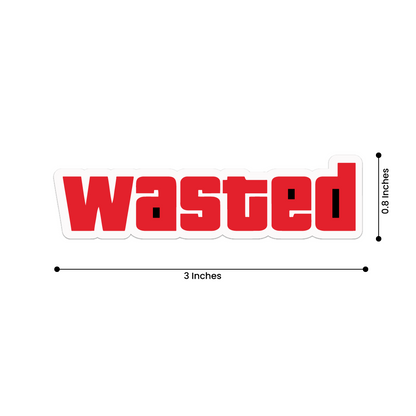 Pack of 2 Wasted Stickers 3 Inch Funny GTA Meme Vinyl Decals for Gamers Cars