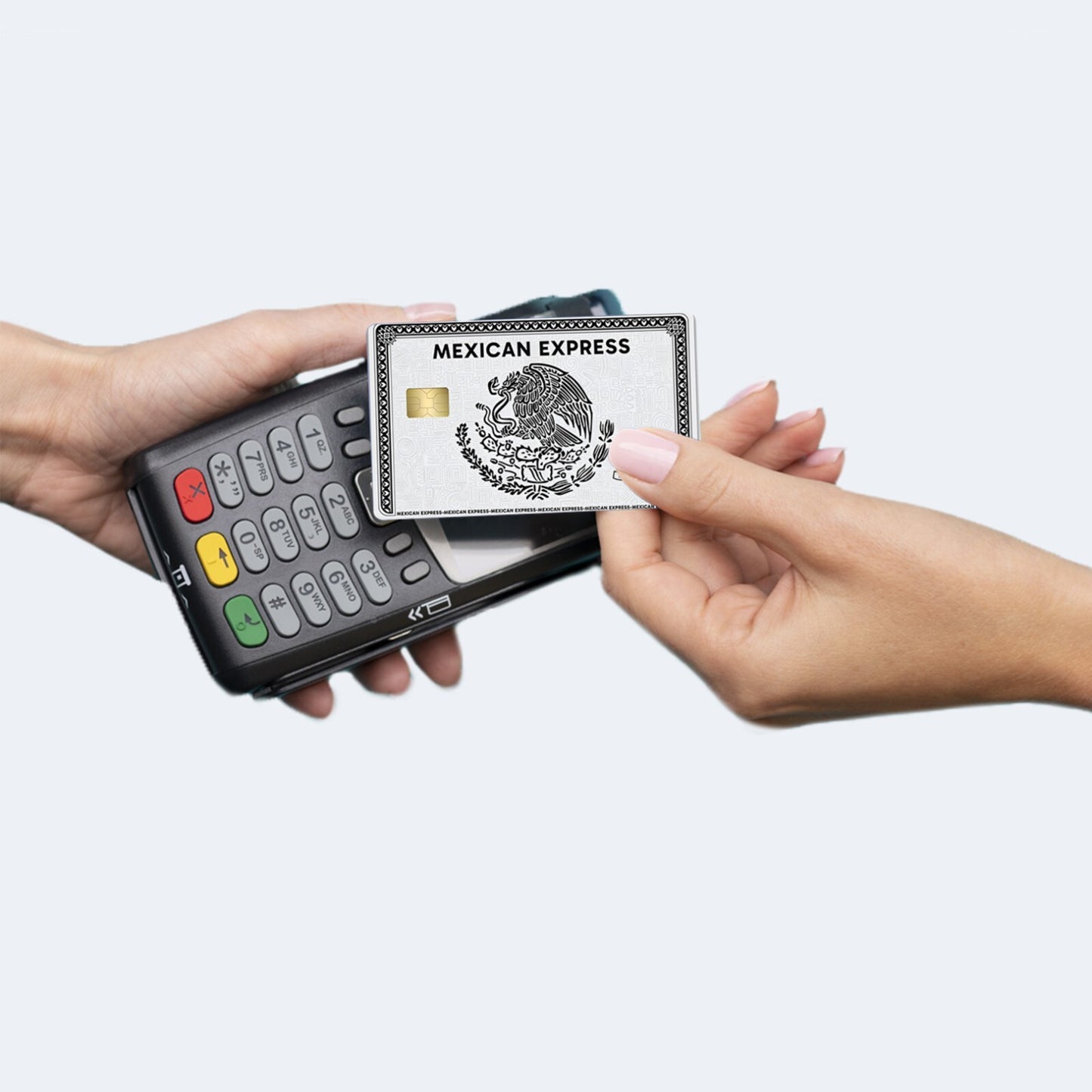 Mexican Express Silver Blackhawk Vinyl Credit Card Sticker Debit Card Sticker