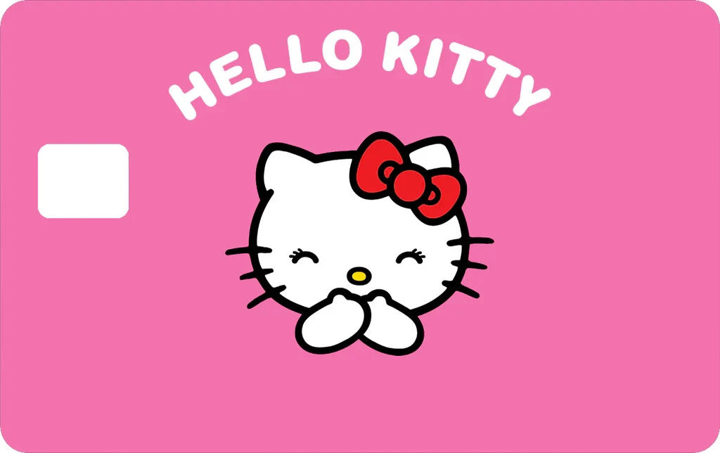 2 Pack Hello Kitty Pink Credit Debit Card Sticker Durable Vinyl Waterproof Decal