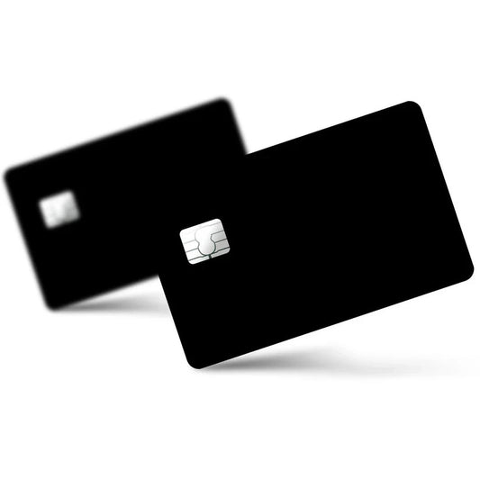 2 Pack Matte Black Credit Debit Card Sticker Vinyl Decal Skin Sleek Minimalist
