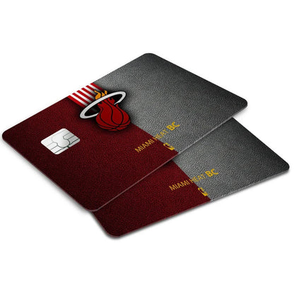 2 Pack Miami Heat Credit Debit Card Sticker Vinyl Decal Skin NBA Basketball Fan