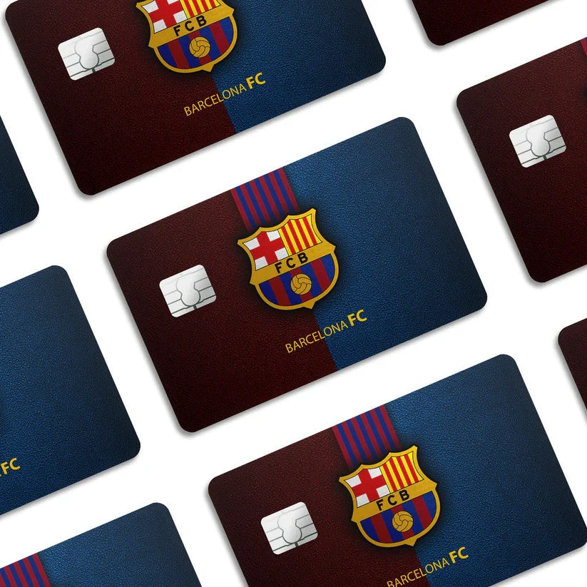 2 Pack FC Barcelona Credit Debit Card Sticker Vinyl Decal Skin Football Design
