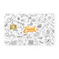 2 Pack Food Credit Debit Card Sticker Vinyl Decal Skin with White Abstract Art