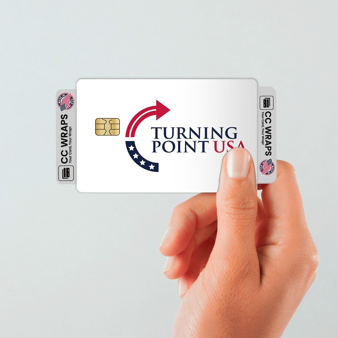 2 Pack Turning Point USA Credit Debit Card Sticker Vinyl Decal Skin Patriotic