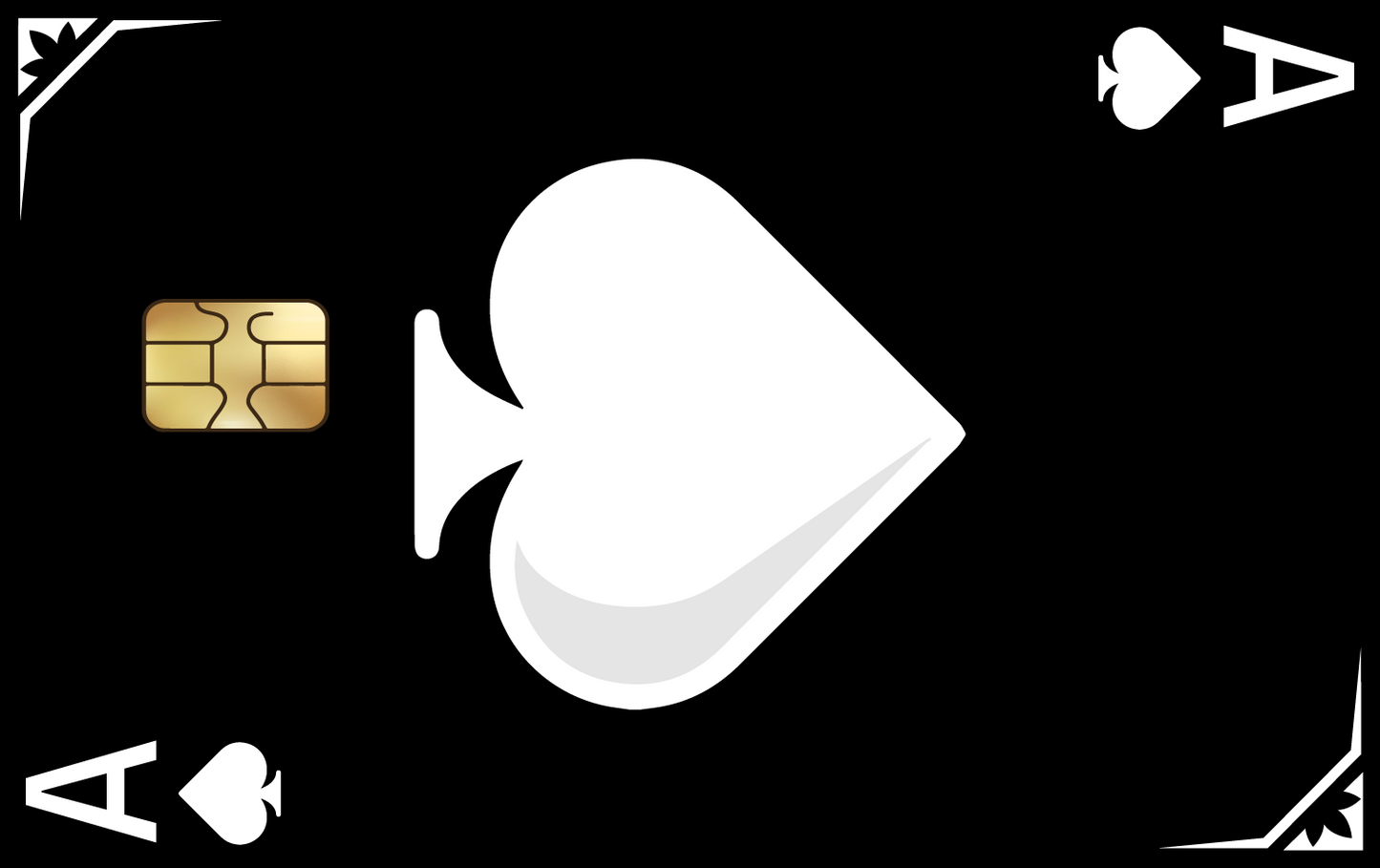 2 Pack Black Ace Card Credit Debit Card Sticker Vinyl Skin Sticker Durable Decal