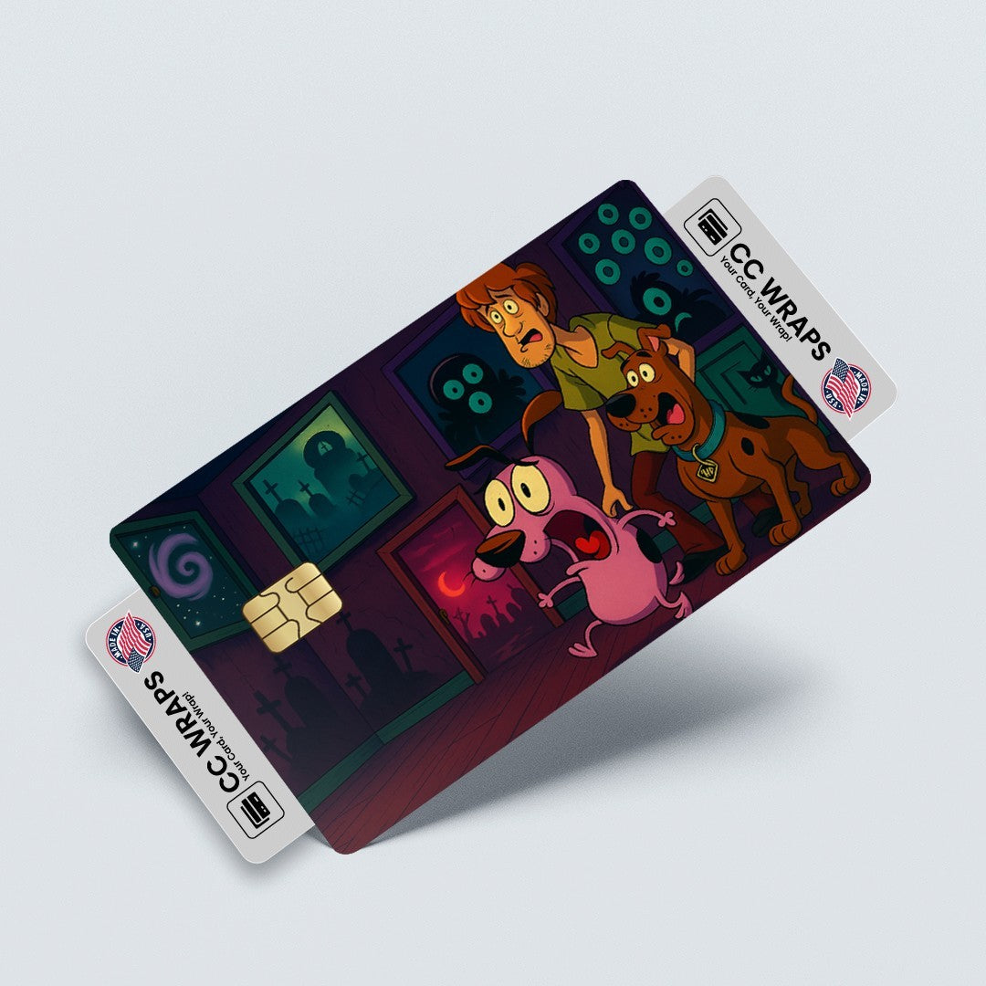 2 Pack Scooby Doo & Shaggy Funny Credit Debit Card Sticker Vinyl Decal Cartoon