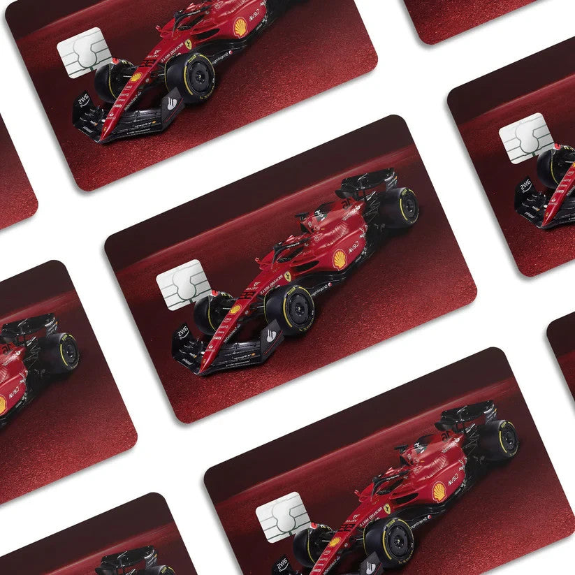 2 Pack Ferrari F1 Scuderia Credit Debit Card Sticker Vinyl Decal Skin Racing Car