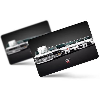 2 Pack Nissan GTR Car Evolution Credit Debit Card Sticker Vinyl Decal Skin JDM