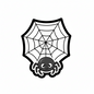 Pack of 2 Funny Spider Baby Web Vinyl Stickers 3.15x3.15 | Cute Halloween Decal