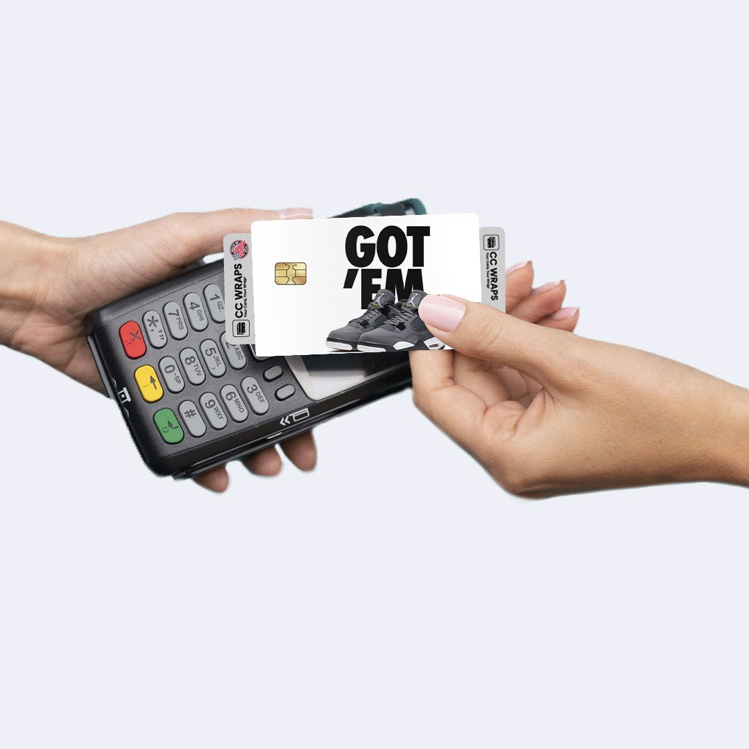 2 Pack Got Em Black Shoes Credit Debit Card Sticker Vinyl Decal Skin Cool Style