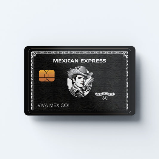 Mexican Express Black Chalino Vinyl Credit Card Sticker by CC Wraps