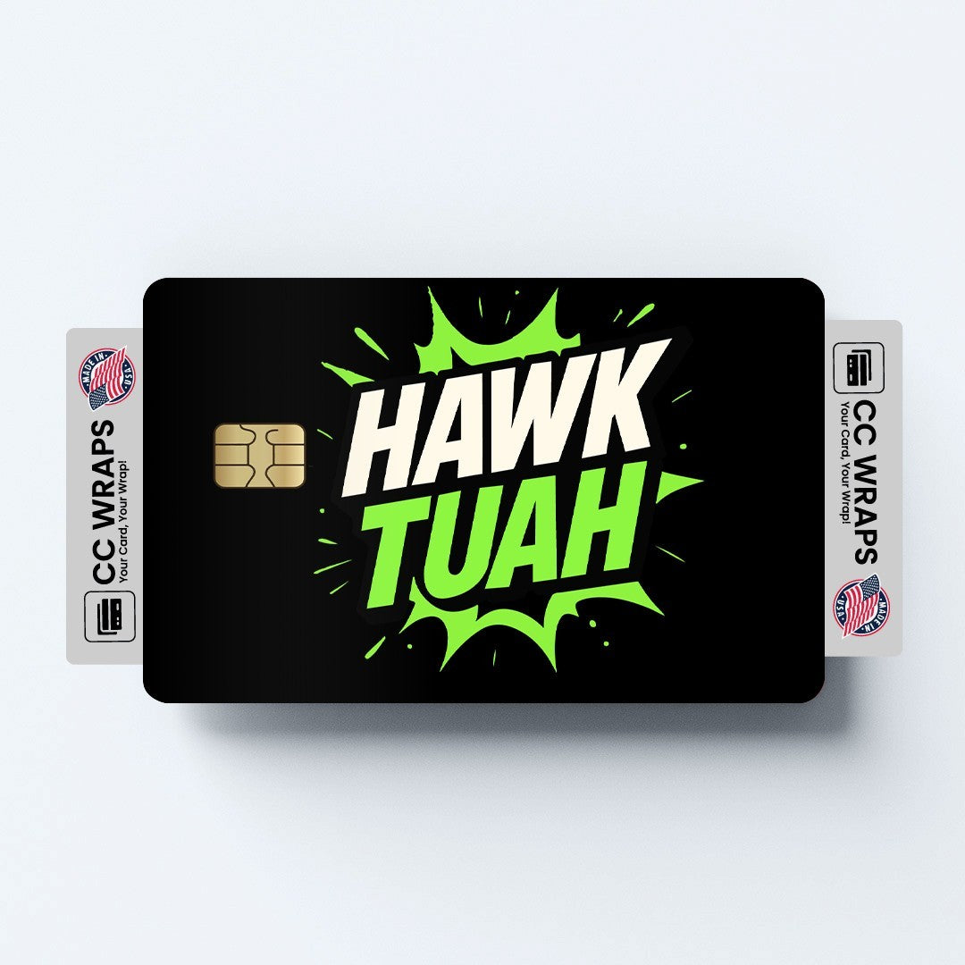2 Pack Hawk Tuah Funny Meme Credit Debit Card Sticker Vinyl Decal Skin Humor