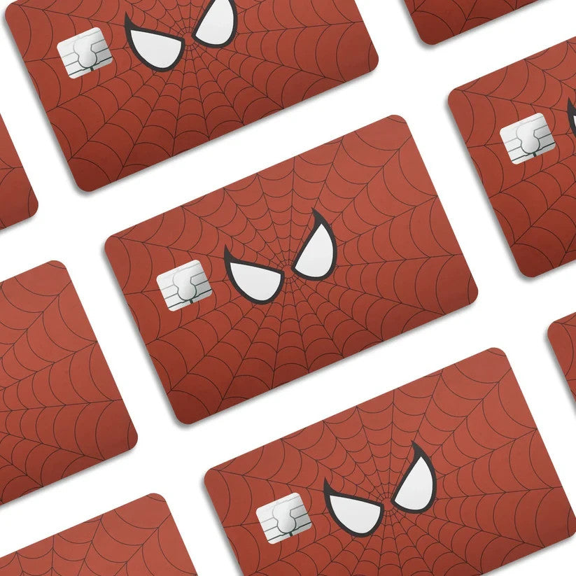 2 Pack Spiderman Face Credit Debit Card Sticker Vinyl Decal Skin Superhero Cool