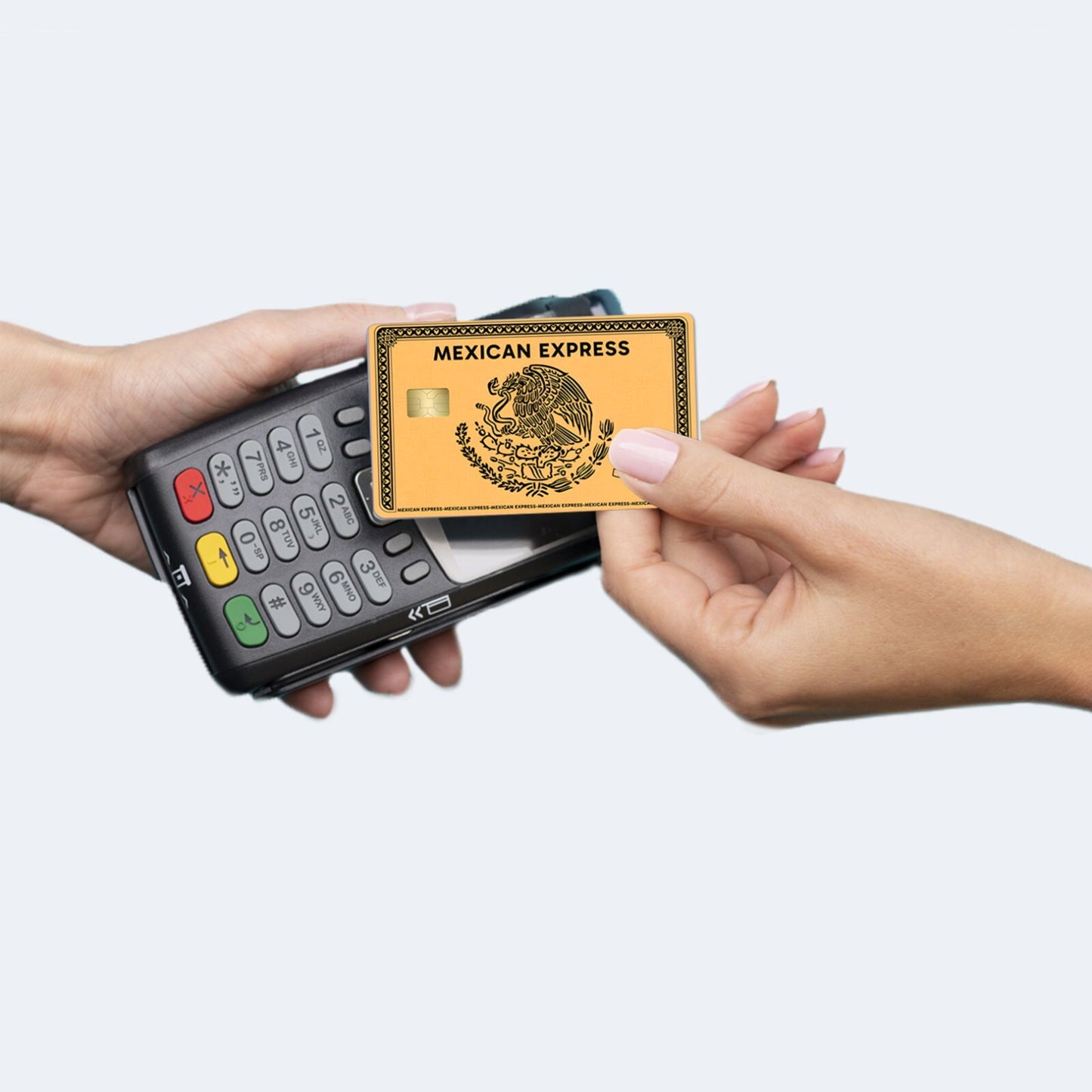 Mexican Express BlackHawk Edition Gold Vinyl Credit Card Sticker Debit Card Skin