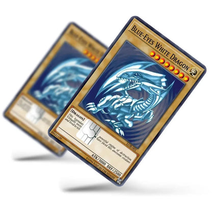 2 Pack Yu-Gi-Oh Blue Eyes Dragon Credit Debit Card Sticker Vinyl Decal Skin
