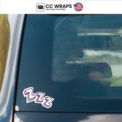 Pack of 2 ZZZ Stickers 3x Inch Funny Sleepy Mood Vinyl Decals for Laptops Cars