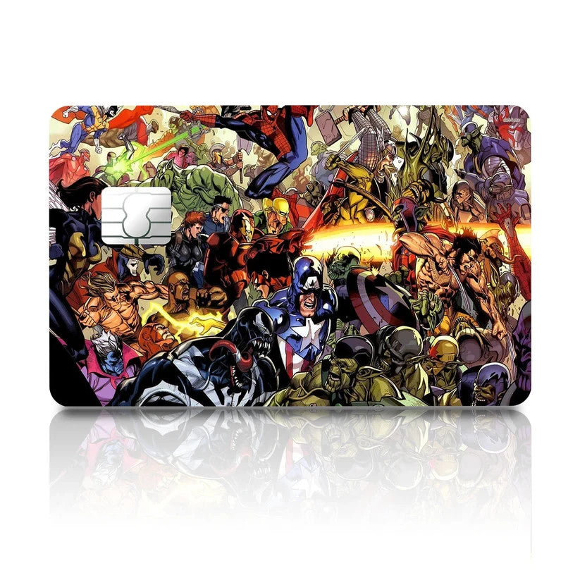 2 Pack Marvel Comics Characters Credit Debit Card Sticker Vinyl Decal Skin Cool