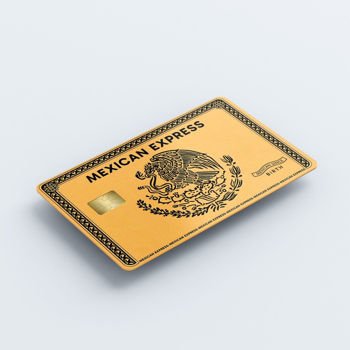 Mexican Express BlackHawk Edition Gold Vinyl Credit Card Sticker Debit Card Skin