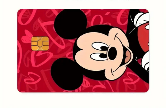2 Pack Mickey Mouse Credit Debit Card Sticker Durable Vinyl Cartoon Decal