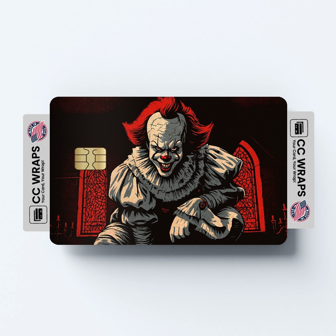 2 Pack Pennywise IT Horror Credit Debit Card Sticker Vinyl Decal Skin ClownScare