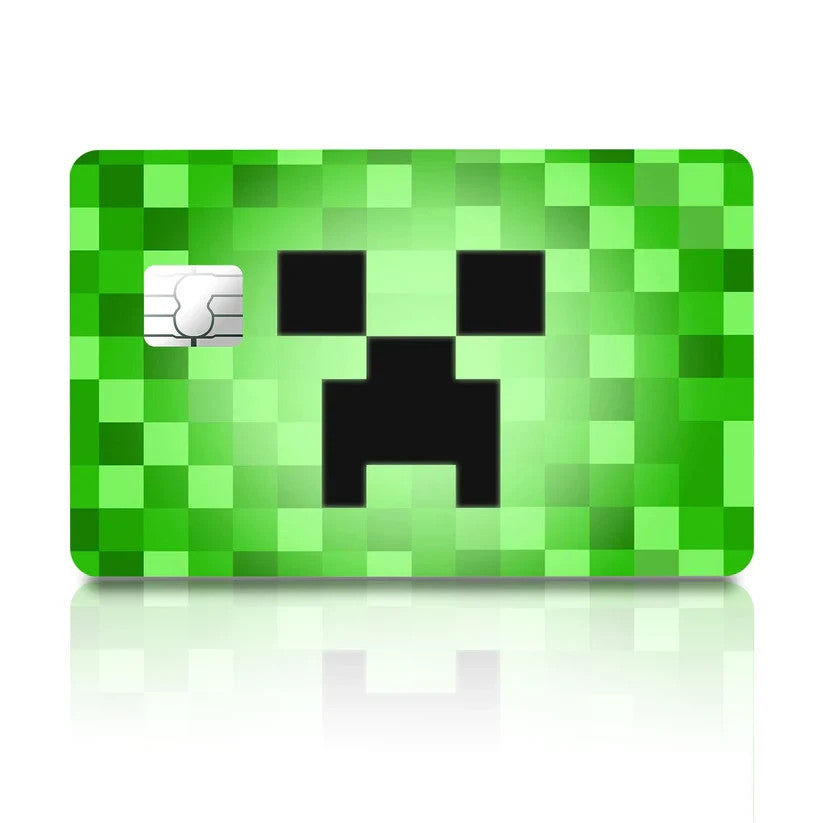2 Pack Minecraft Creeper Credit Debit Card Sticker Vinyl Decal Skin Gamer Cool