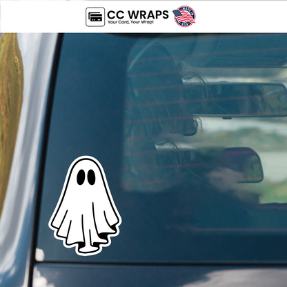 Cute Ghost Sticker 2 Pack 3.15 Inch – Adorable Halloween Ghost Vinyl Decal