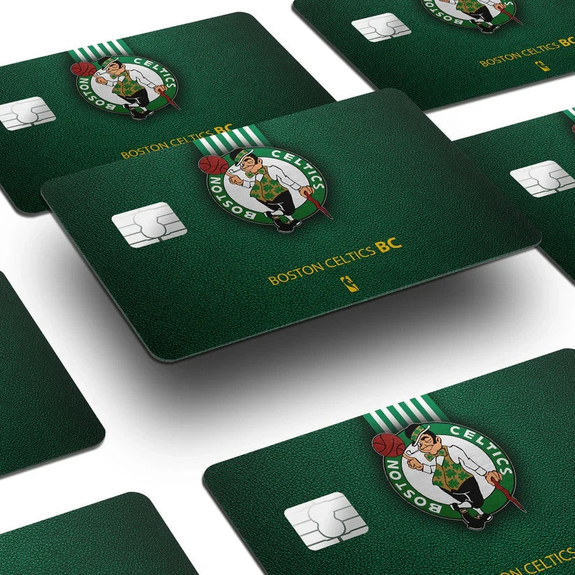 2 Pack Boston Celtics Credit Debit Card Sticker Vinyl Decal Skin NBA Basketball