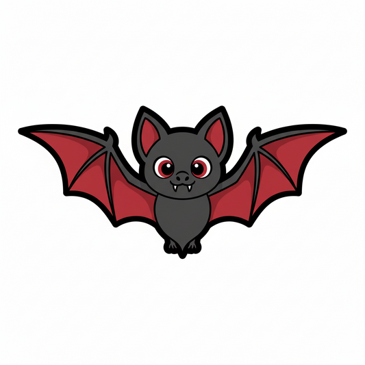 2 Pack Cute Baby Vampire Bat Sticker 5x3 Inch | Adorable Halloween Vinyl Decal