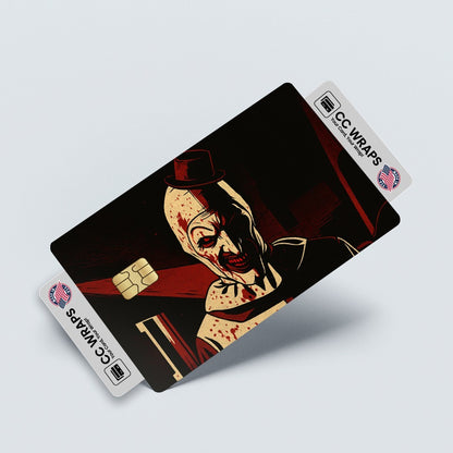 2 Pack Terrifier Clown Credit Debit Card Sticker Vinyl Decal Skin Horror Scary