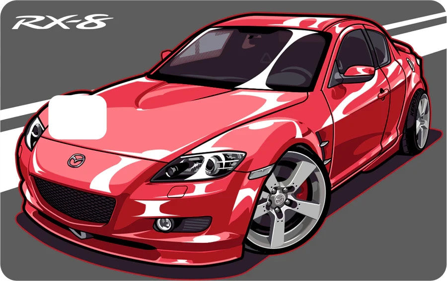 2 Pack RX8 Car Credit Debit Card Sticker Durable Vinyl Waterproof Decal Skin