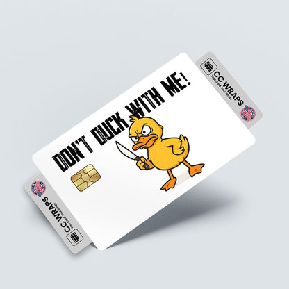 2 Pack Don’t Duck With Me Funny Credit Debit Card Sticker Vinyl Decal Skin Humor