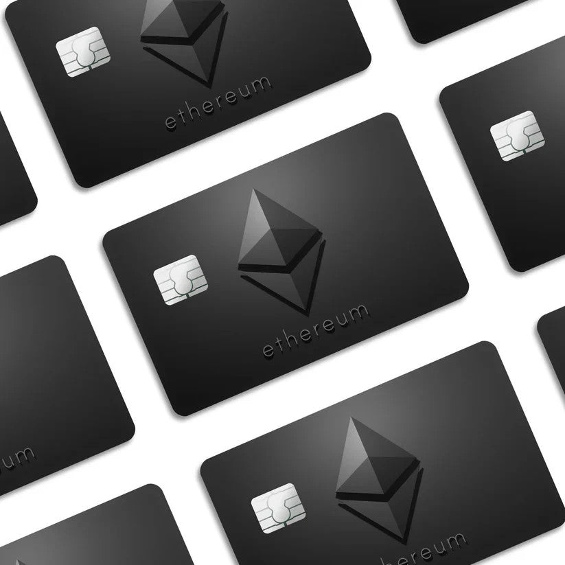 2 Pack Ethereum Crypto Credit Debit Card Sticker Vinyl Decal Skin Blockchain