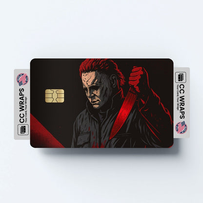 2 Pack Michael Myers Halloween Credit Debit Card Sticker Vinyl Decal Skin Horror