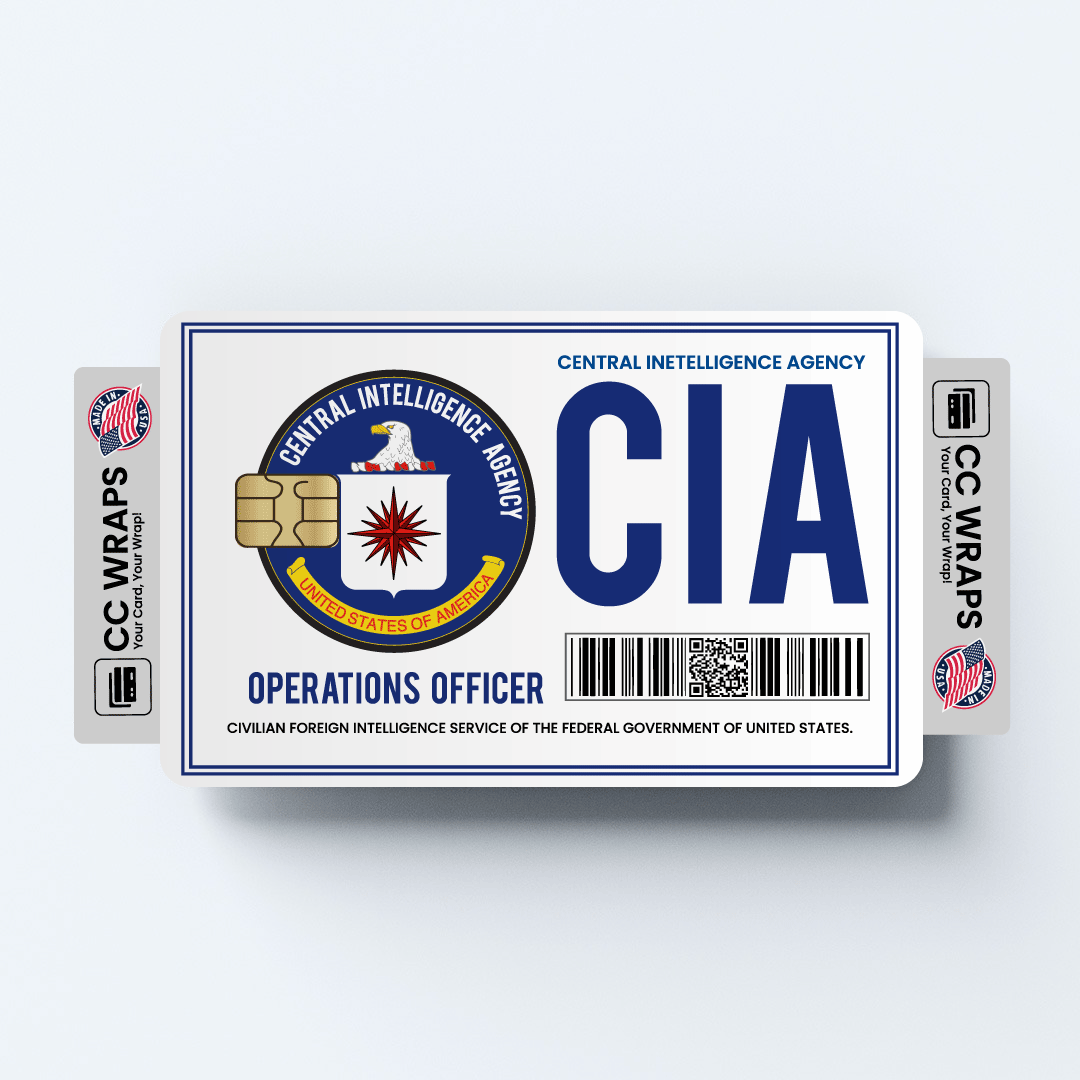 2 Pack C.I.A Credit Debit Card Sticker Durable Vinyl Waterproof Decal Skin