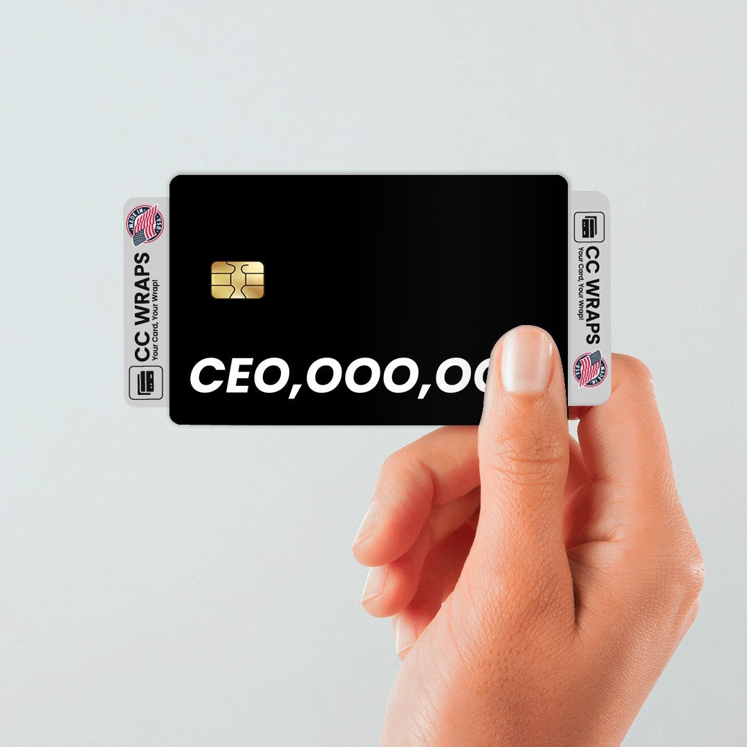 CEO BlackCool Credit Debit Card Sticker Luxury Boss Hustle Money Vinyl Skin