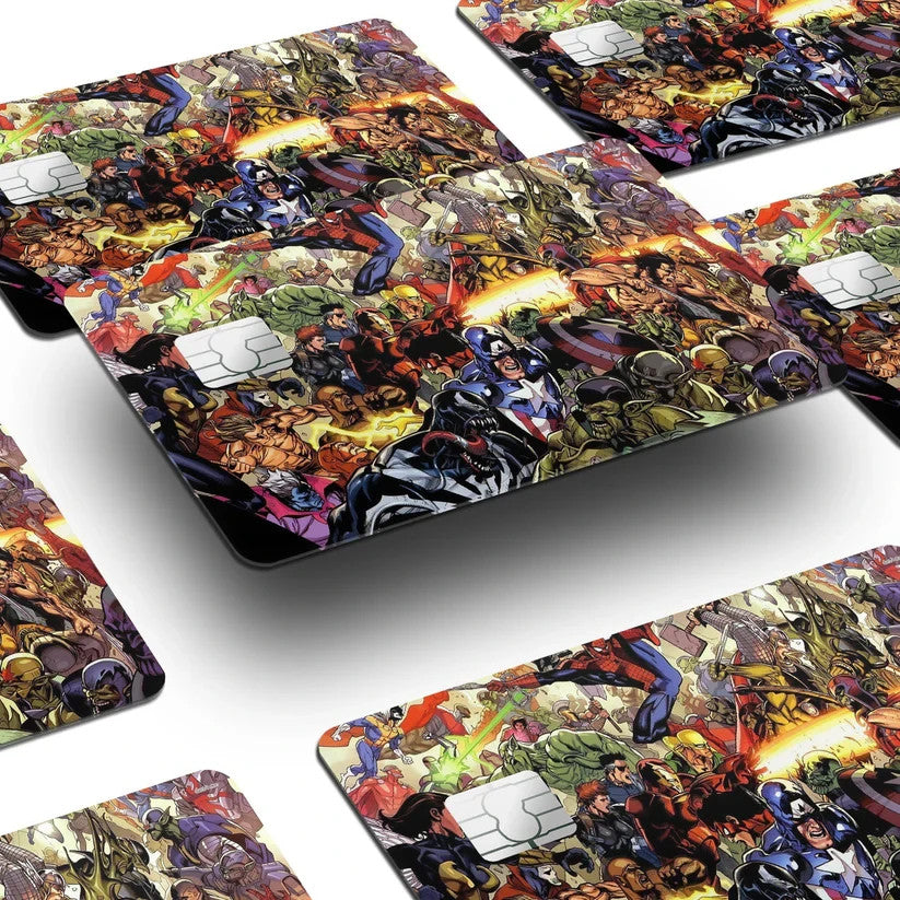 2 Pack Marvel Comics Characters Credit Debit Card Sticker Vinyl Decal Skin Cool