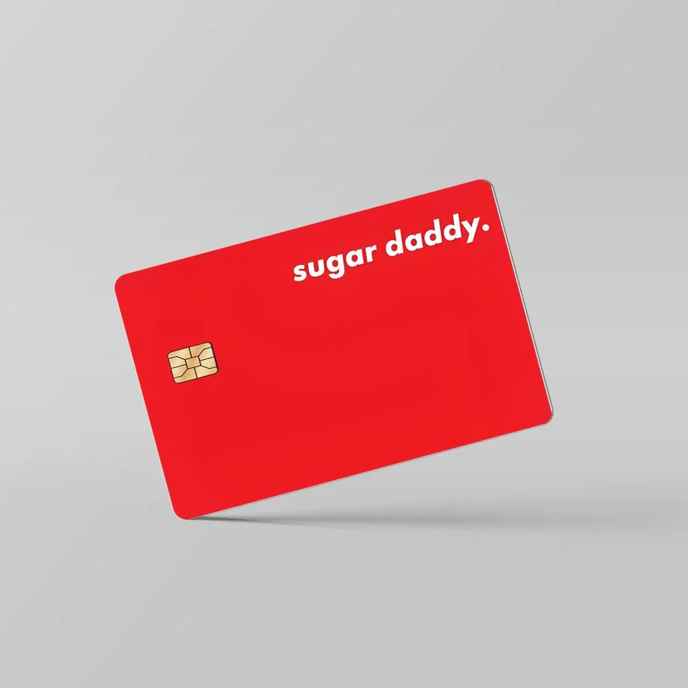 Sugar Daddy Credit Debit Card Sticker Vinyl Decal Matte Waterproof Funny Skin