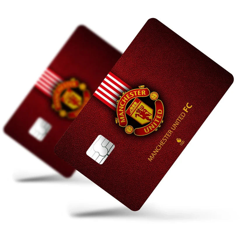 2 Pack Manchester United Credit Debit Card Sticker Vinyl Decal Skin Football