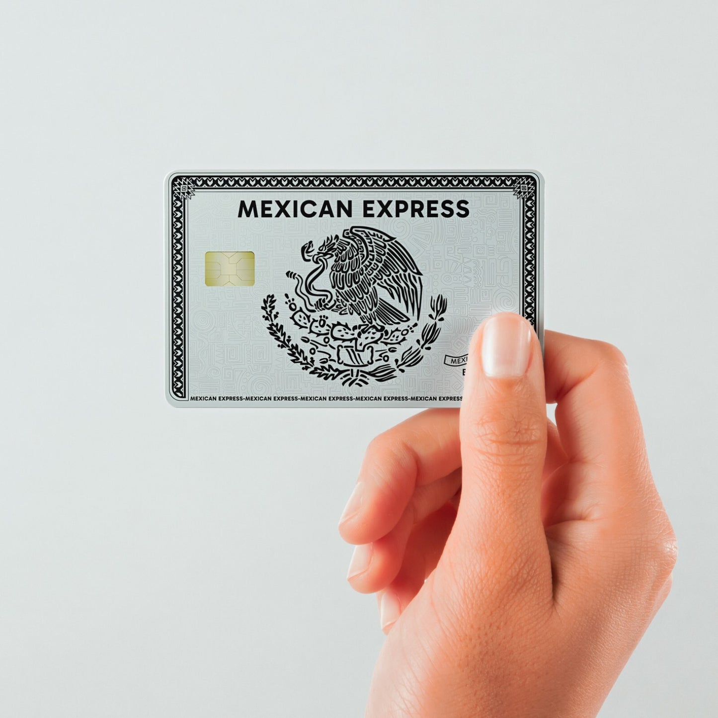 Mexican Express Silver Blackhawk Vinyl Credit Card Sticker Debit Card Sticker