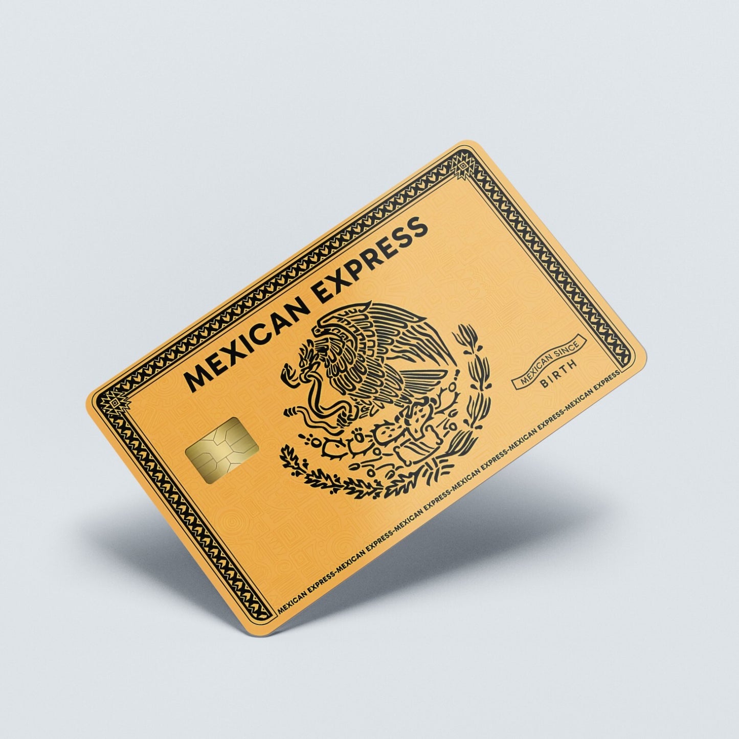 Mexican Express BlackHawk Edition Gold Vinyl Credit Card Sticker Debit Card Skin
