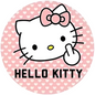 3 PCS Funny Hello Kitty Middle Finger Sticker – 3inch x 3inch Vinyl Decal | Cute Rude